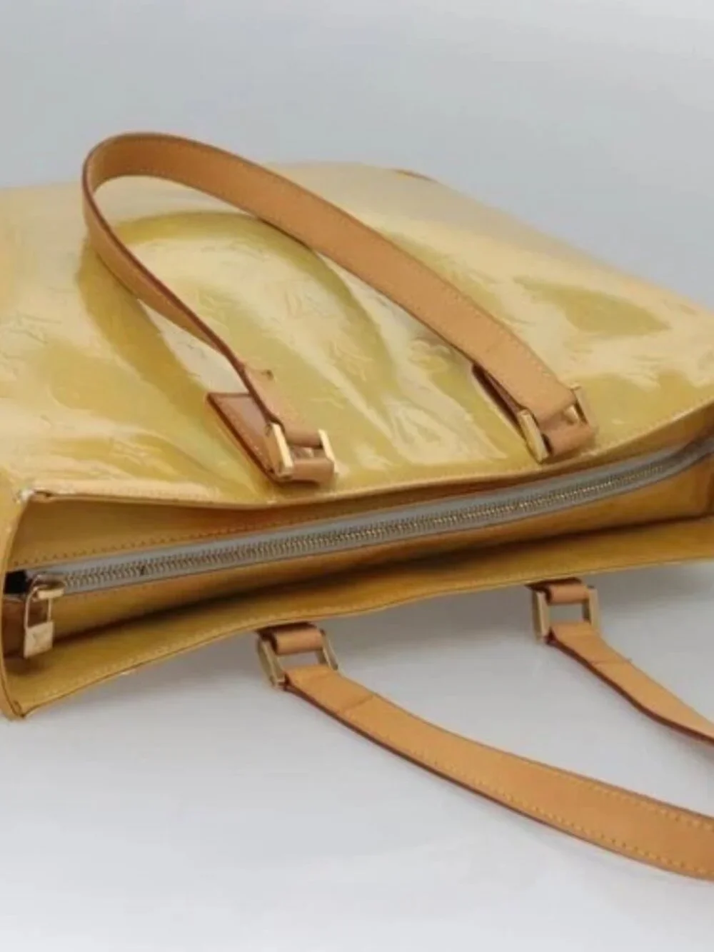 LOUIS VUITTON Monogram Vernis Columbus Tote Bag Gris M91028 LV Auth bs22929 - Picture 7 of 16